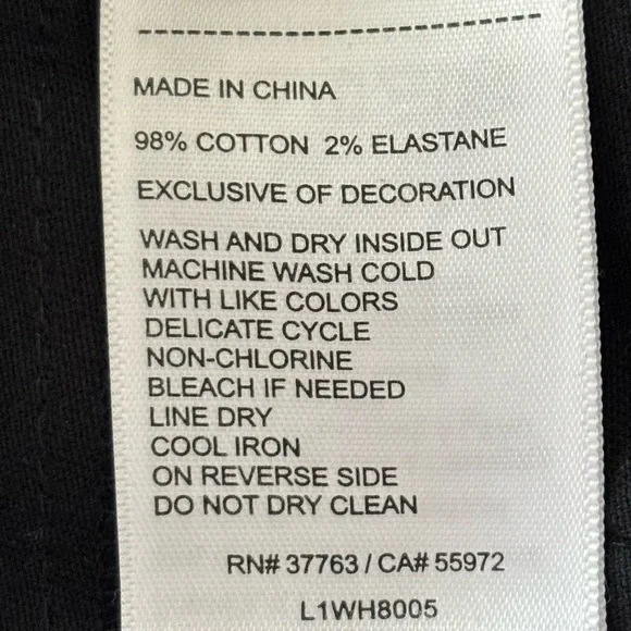 LAUNDRY by Shelli Segal Black Metallic Skinny Cropped Pants--EUC--8 - Picture 14 of 16